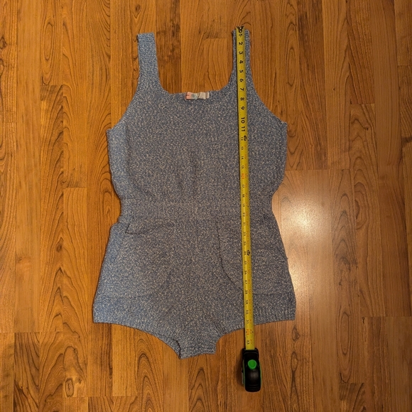 Free People FP Beach Declan Marled Romper in Blue, Size L - Picture 3 of 9